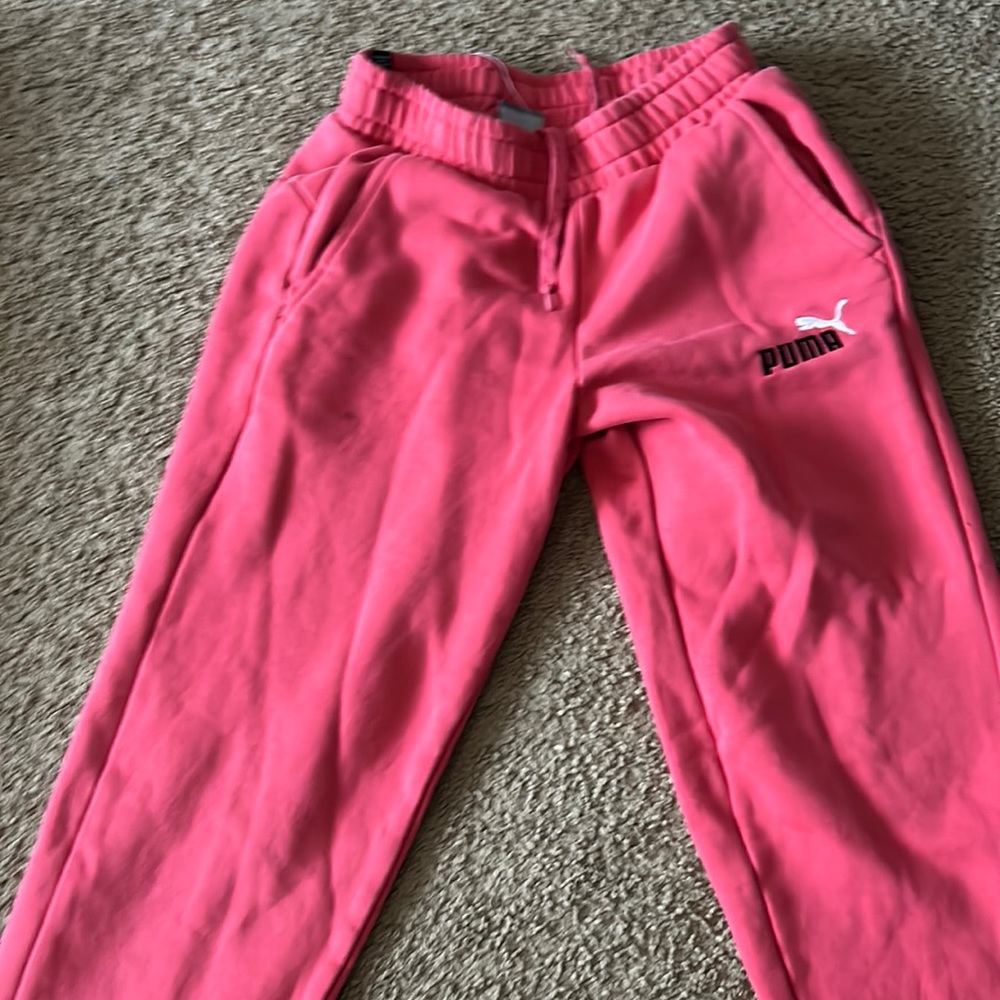 Pink puma jogging pants